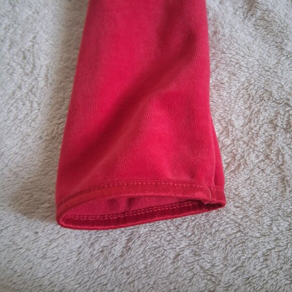 Hanna Andersson Girl's Size 130 (8) Red Velvet Long Sleeve Tiered Holiday Dress - Picture 7 of 8